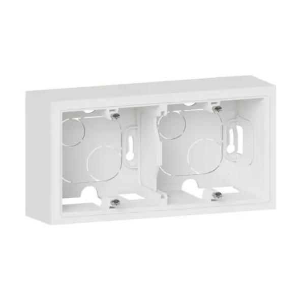 Cadre saillie 2 postes dooxie finition blanc