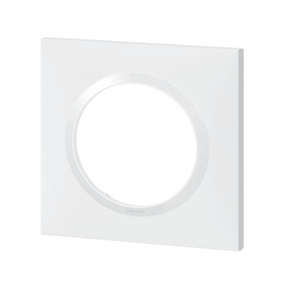 Plaque 1 poste blanc carré dooxie 2