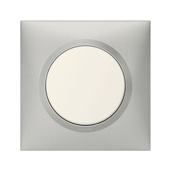 Plaque 1 poste alu carré dooxie