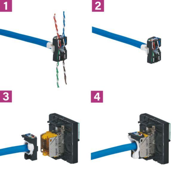 Prise infor RJ45 FTP 2mod cat6 M45 78661 4