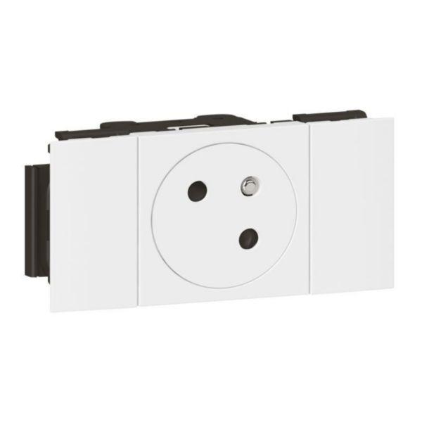Prise 2p+t 16a 2mod M45 clip sur goul 2