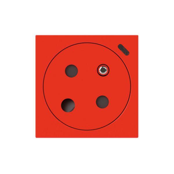 Prise 2*2p+t 16a 2mod détromp avec voyant rouge 2