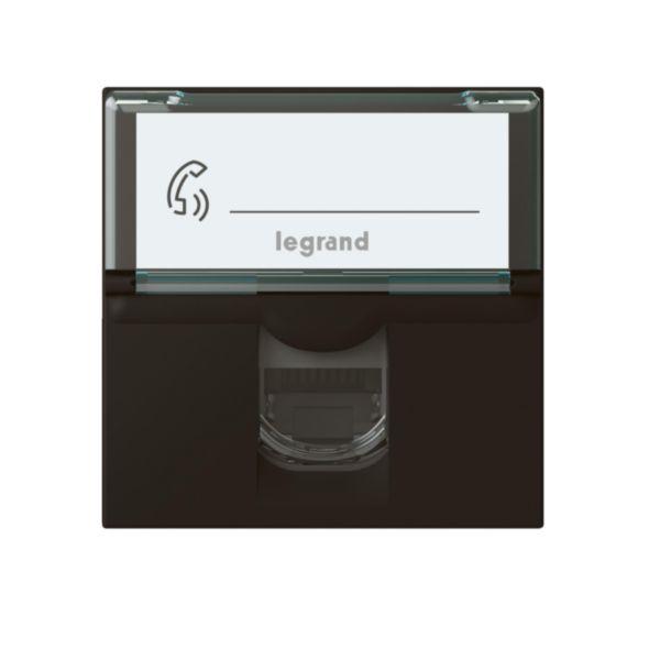Prise RJ45 CAT 6 ftp 2mod mosaic noir mat 2