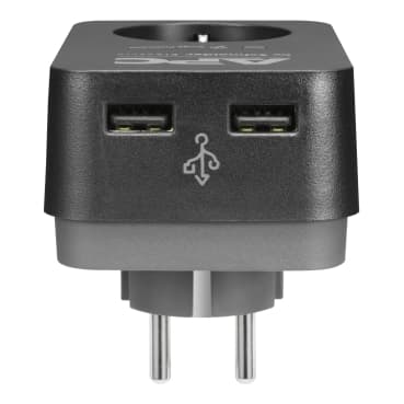 APC Essential SurgeArrest 1 prises, 2 ports USB, noir, 230 V