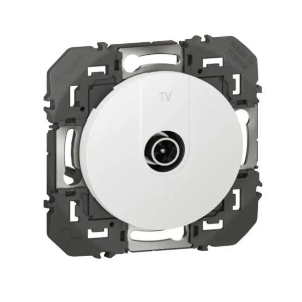 Prise TV simple étoile blindée dooxie finition blanc 2