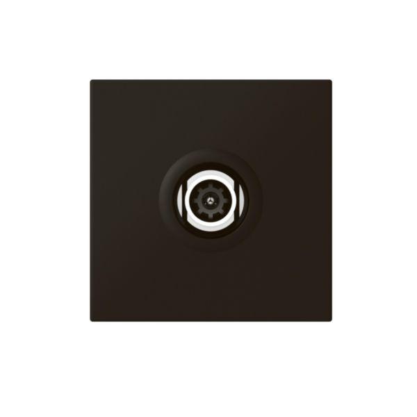 Prise TV 2M mosaic noir mat 2