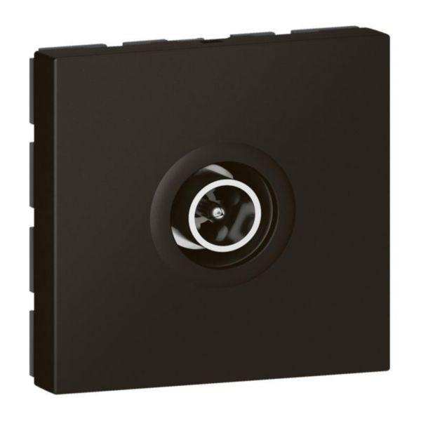 Prise TV 2M mosaic noir mat