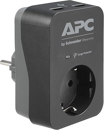 APC Essential SurgeArrest 1 prises, 2 ports USB, noir, 230 V 2