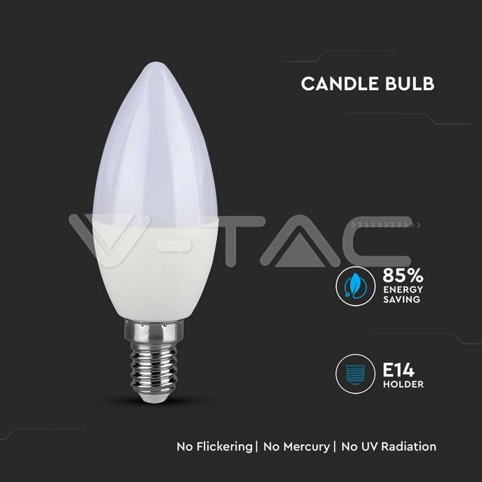 Lampe flamme led E14 7w=45w 4000K/LJ 600lm 4