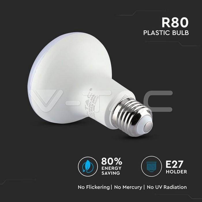 Lampe reflec R80 led E27 10w=75w 4000K/LJ 800lm 4