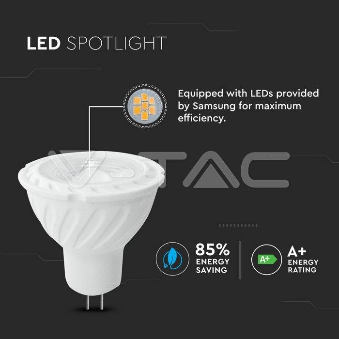 Lampe dicro led GU5.3 6.5w=40w 12v 3000K/BI 450lm 2