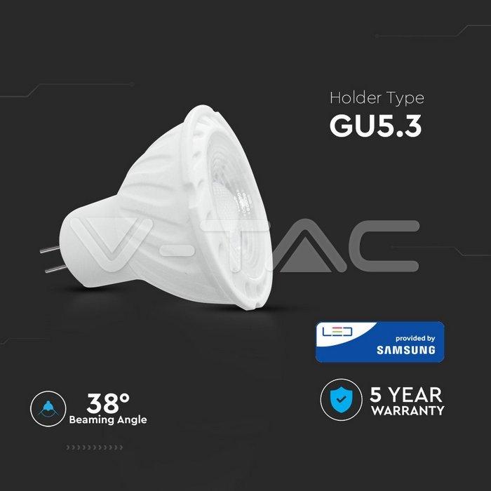 Lampe dicro led GU5.3 6.5w=40w 12v 3000K/BI 450lm 3