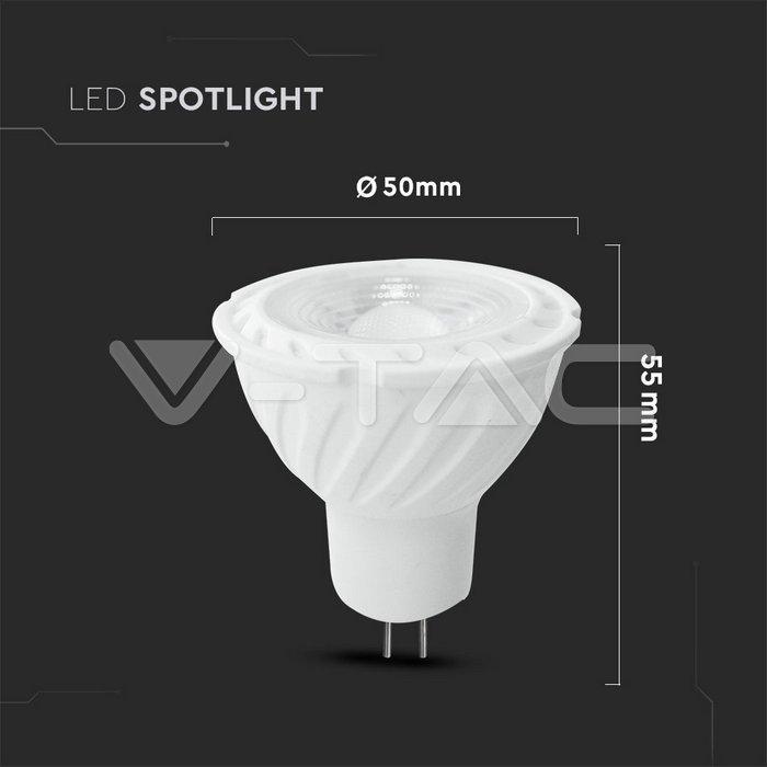 Lampe dicro led GU5.3 6.5w=40w 12v 3000K/BI 450lm 4