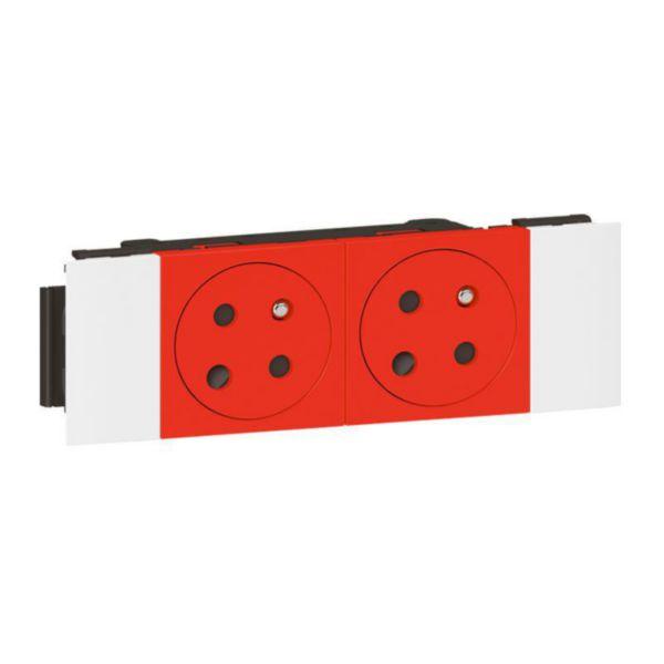 Prise à detromp 2*2p+t 16a 2mod M45 clip sur goul