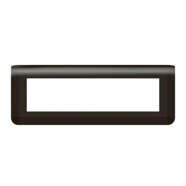 Plaque horiz 8 mod mosaic noire