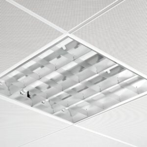 Luminaire à grille encastré 4*18w aluminium satinée OMEGA T8Réf: THORN_986504514