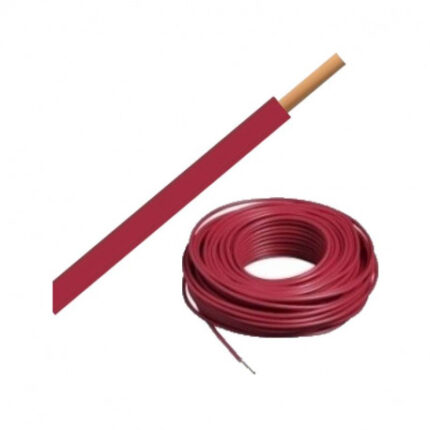 Fil électrique H07V-U rigide 4mm² rouge – Bobine de 100m Ce fil électrique est utilisé pour câblage d’un réseau électrique, usage domestique et industriel