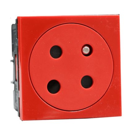 Prise 2p+t 16a 2mod à détromp rouge