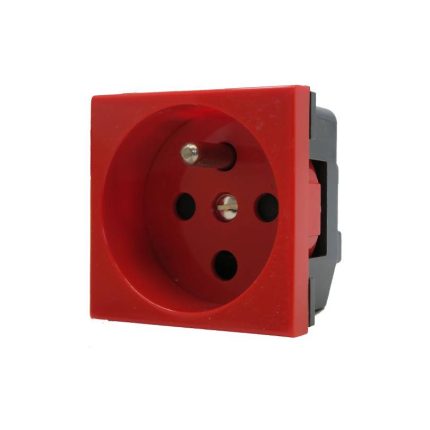 Prise 2p+t 16a 2m à dét rouge M45 077114