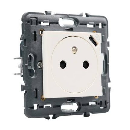 Prise 2P+T 2M surf+USB type C blc