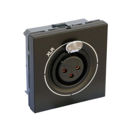 Prise XLR 3P P/stéreo 2M noir mat